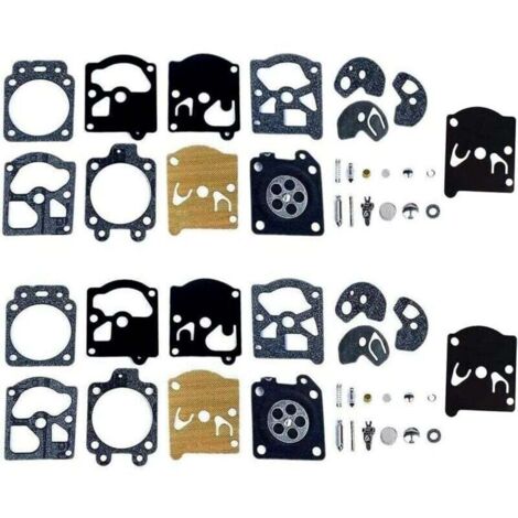 Kit de Réparation de Carburateur Joint Membrane Compatible avec Walbro K10-WAT WA & WT Series STI-HL Husq-Varna Poulan McCulloch Echo (2 Jeux)