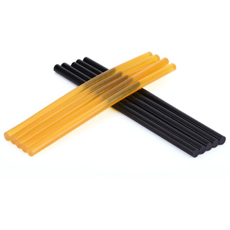 Kit de réparation de carrosserie sans peinture avec 10 bâtonnets de colle thermofusible et outils pour le débosselage et le traitement anti-grêle.