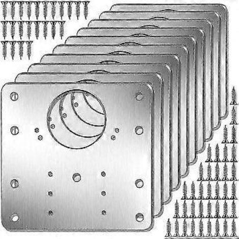 Kit de réparation de charnières de placard (10 pièces) en acier inoxydable pour portes de placards de cuisine