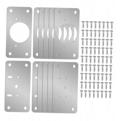 Kit de réparation de charnières en métal (12 pièces), facile à installer.