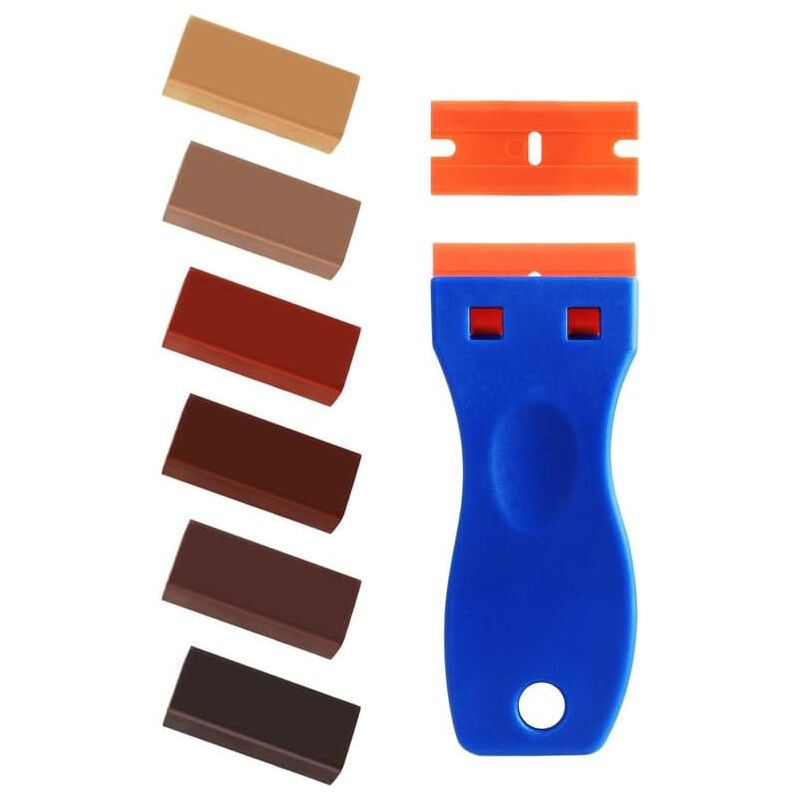 Roleader - Kit de Réparation de Cire dure pour Bois/Carrelage/Parquet/Laminé/Vinyle/Linoleum, Kit de Réparation de Cire pour Meubles, Mastic de Cire