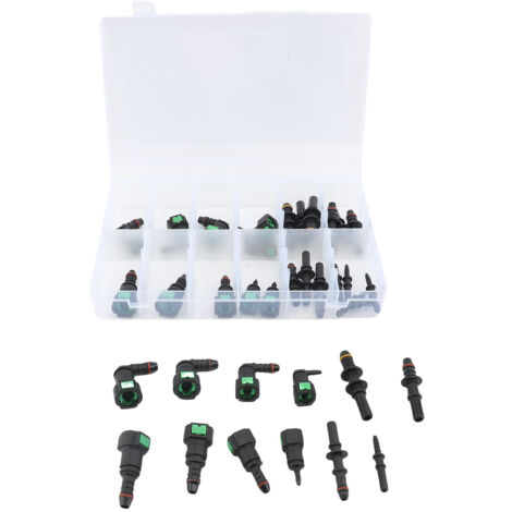 Kit de réparation de conduites de carburant, assortiment de 36 pièces à connexion rapide, 12 tailles SAE 9.89mm 9.49mm 7.89mm 6.3mm ID8mm ID6mm ID3mm