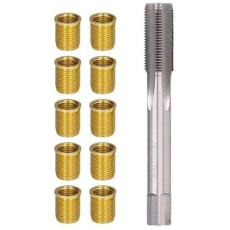 Kit de Réparation de Filetage Bougie M12x1,25/M14x1,25 - 10 Inserts + Taraud