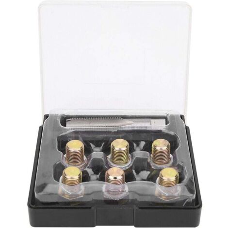 Kit de réparation de filetage de robinet, bouchon de vidange d'huile M13 x 1.25MM, vis de carter d'huile, outil de refiletage