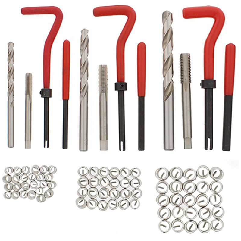 Kit de réparation de filetage dénudé 88 pièces Kit de réparation de filetage Helicoil métrique M6 M8 M10