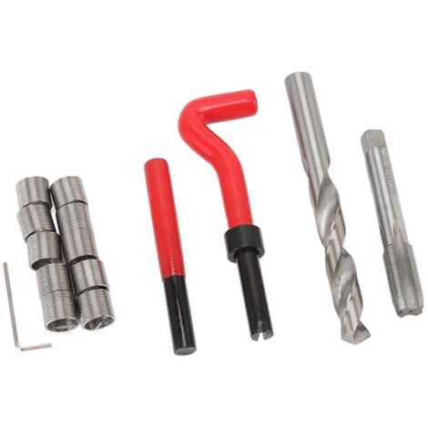 Kit de réparation de filetage M14x2 acier, outil d’insertion taraud et foret métrique, pour réparation moteur automobile et mécanique.