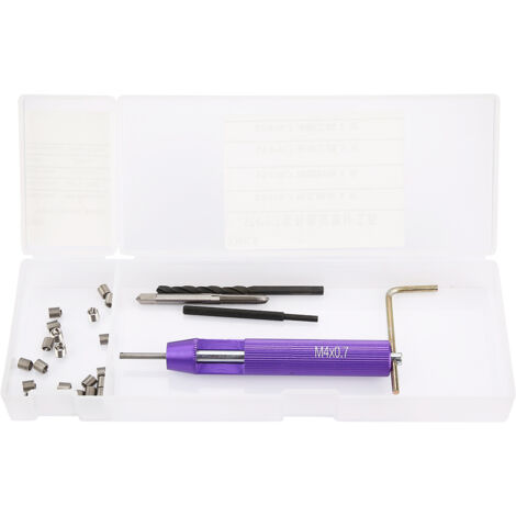 Kit de réparation de filetage M40.7 avec outils et inserts en acier inoxydable 304