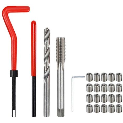 Kit de réparation de filetage métrique M7 pour perceuse automobile - Embout hélicoïdal - Photo couleur