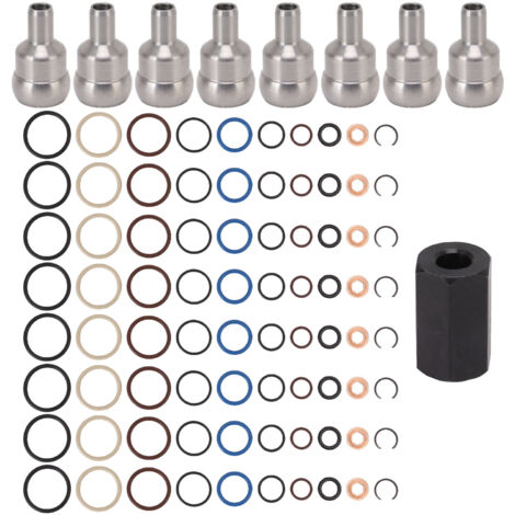 Kit de Réparation de Fuite de Rail d'huile, Kit de Joint d'injecteur Efficace, Longue Durée de Vie, Professionnel, Raccord Direct, Joints Toriques pour 6,0 L Powerstroke 2003-2010.