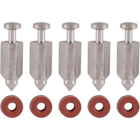 Kit de réparation de joint de siège d'aiguille de soupape à flotteur de carburateur pour moteurs verticaux Briggs Stratton 398188, 281144, 299096, 394681, 83400 5 CV et 6 CV, lot de 5