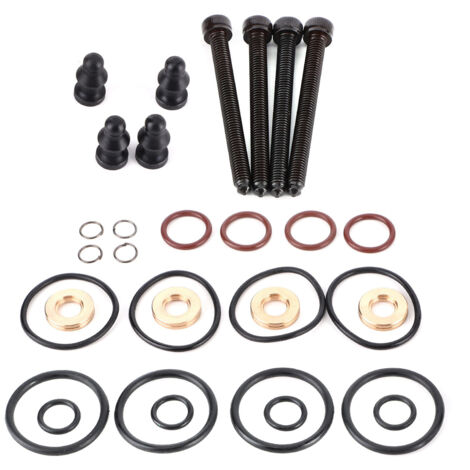 Kit de réparation de joints d'injecteurs de carburant (4 jeux) : boulon de serrage et assemblage de joint, référence 1417010997, compatible avec A2/A3/A4/A6