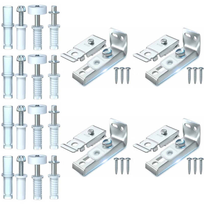 Kit de réparation de matériel de porte pliante - Lot de 4 pièces de rechange pour portes de placard coulissantes pliantes comprenant un support