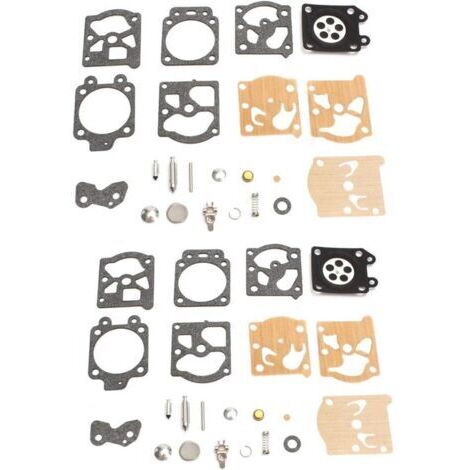 Kit de réparation de membrane de carburateur avec conduite de carburant pour carburateur Walbro K20-WAT WA WT Echo STIHL Homelite Husqvarna Echo Dolmar McCulloch Jonsered (2 jeux)