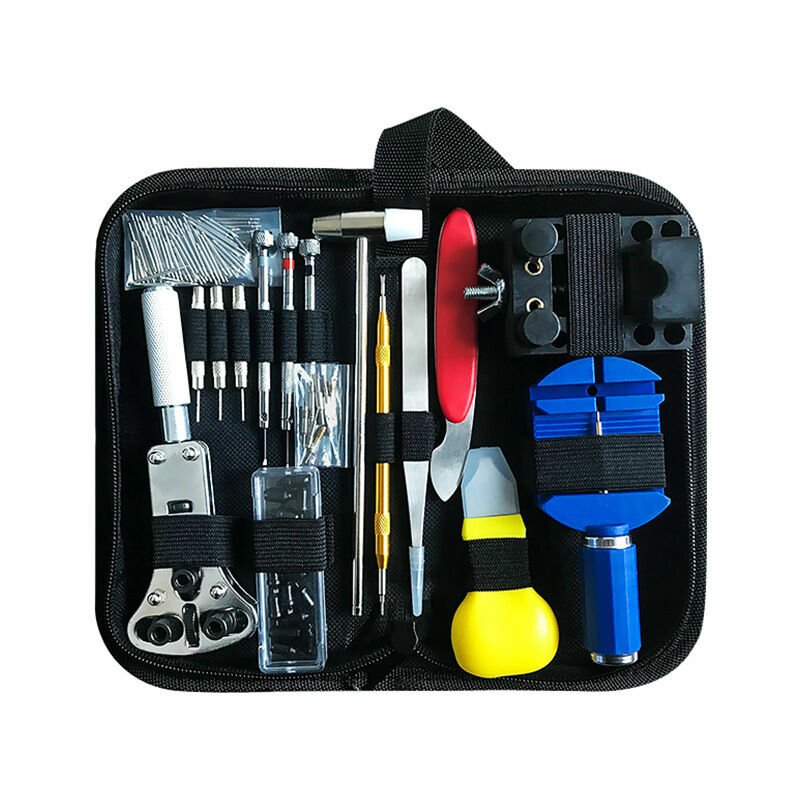 Ahlsen Kit de réparation de Montre, Ensemble d'outils de Barre de Ressort Professionnel Ensemble avec étui de Transport, Ensemble d'outils de Broche