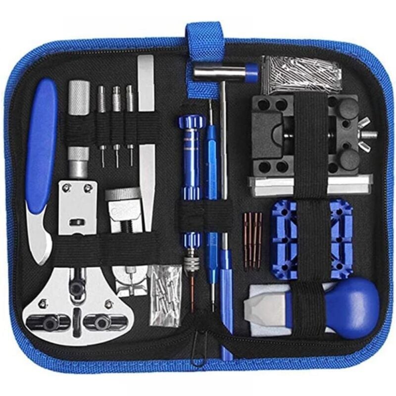 Cyslmuk - Kit de réparation de montre, outils d'horloger, lien de sangle, ouvre-support de boîtier arrière, ensemble d'outils de goupille de barre à