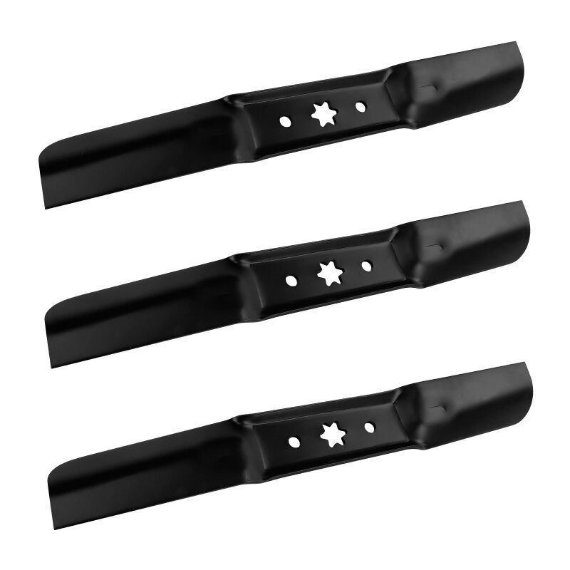 Furwoo - Lot de 3 lames de rechange pour tondeuse à gazon, 18 4/7'', en acier inoxydable, compatibles avec mtd cub cadet troy-bilt 742-05056,