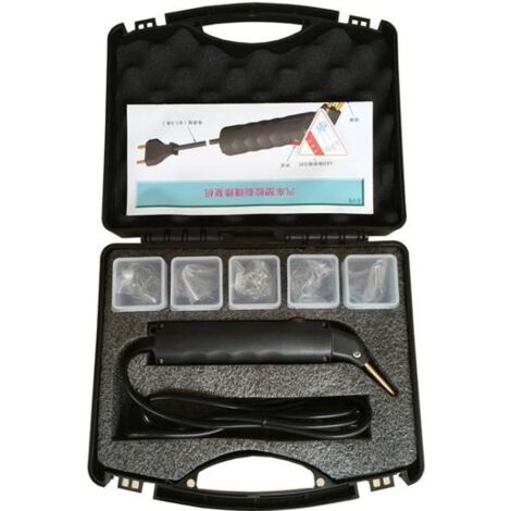 Kit de Réparation de Pare-Chocs de Voiture en Plastique - Agrafeuse Chaude - Outil de Soudage - Noir
