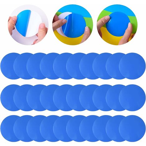 Kit de Réparation de Patch, Piscine Patch De Réparation Auto-Adhésif Étanche PVC Réparation Correctifs, Réparation Auto-Adhésifs en PVC pour Gonflables Piscine (Bleu 30 Pièces)LO-Ron