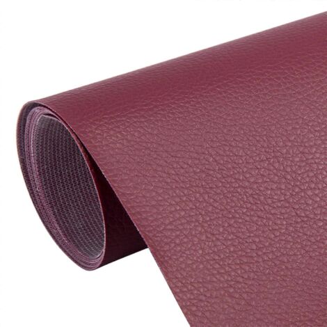 Kit de réparation de patchs en cuir, patchs en cuir auto-adhésifs, patch en cuir auto-adhésif rouge vin