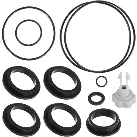 Kit de Réparation de Pièces de Rechange pour Pompes à Filtre à Sable  , Accessoires de Piscine avec 1 Valve de Vidange d'air,11 Joints Toriques, Pièces de Rechange 25013