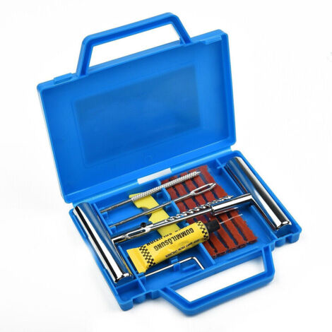 Kit de réparation de pneus de voiture 30 pièces, kit de réparation de crevaison de voiture, patchs FR