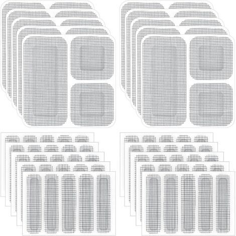Kit de réparation de porte moustiquaire 80 pièces, patch d'écran, pour réparer les trous de déchirure