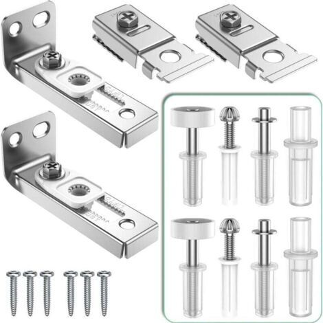 Kit de réparation de porte pliante - Lot de 2 pour porte de placard pliante coulissante, rail de 22,2 mm à 2,5 mm, y compris support de pivot supérieur et inférieur et roue de guidage.