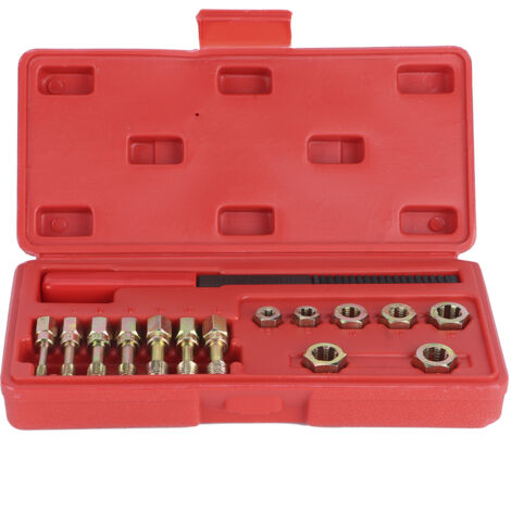 Kit de réparation de restauration de filetage, 15 pièces/ensemble, universel pour voiture, 7 tarauds métriques, outil de matrice