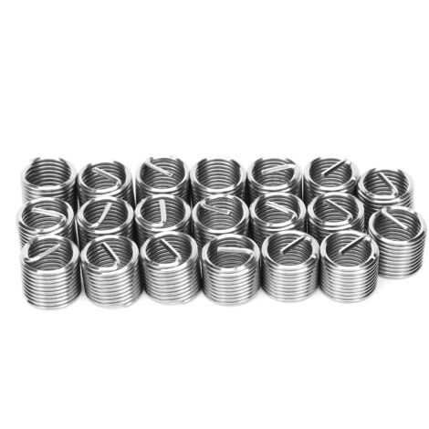 Kit de Réparation de Trous Filetés Ensembles de 20 Inserts Filetés en Acier Inoxydable 304 M12 x 1.5 x 1.5D pour Renforcement et Restauration de Filets Durée de Vie Prolongée et Résistance à la Corr