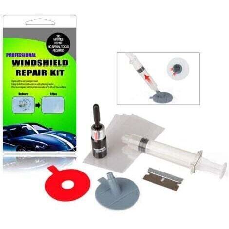 Kit de Réparation de Vitres de Voiture, Outils de Réparation de Vitres de Voiture DIY Portable pour Accessoires de Voiture (Vert)