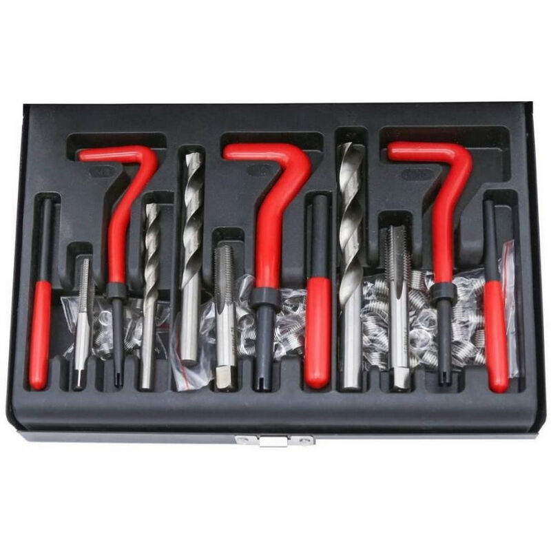 Kit de reparation des filetages m6 - m8 - m10 type helicoil- 87 pieces