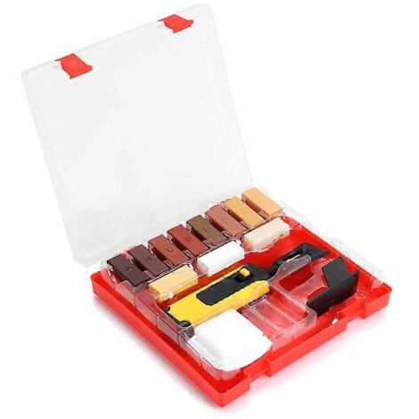 Kit de réparation des rayures pour meubles et planchers en bois, stratifié avec outil de fusion (voir illustration)