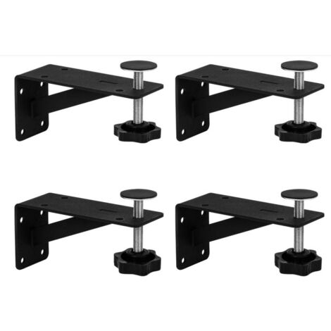 Kit de réparation d'évier de support d'évier sous plan 4 pièces support d'évier sous plan réglable, support d'évier de cuisine sous plan pour armoire étroite support de montage d'évier sous plan