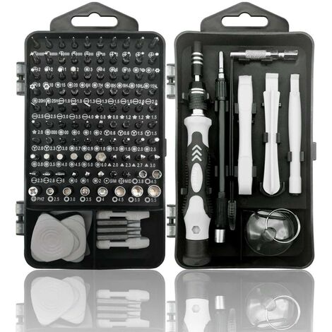 Kit de réparation d'ordinateur CREA, jeu de tournevis de réparation d'ordinateur portable de précision 122 en 1, avec 101 embouts magnétiques et 21 outils de réparation de PC professionnels compatible