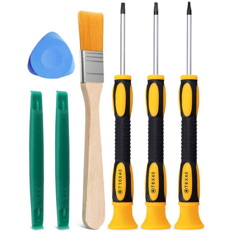 Kit de réparation d'outils pour contrôleur de Jeu 7 pièces, Jeu de Tournevis T6 T8 T10 Compatible avec Le contrôleur et la Console Xbox 360 / One/Series S/X, Console PS3, PS4 et PS5