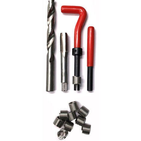 Kit de réparation filetage M6 Hélicoil 25 pièces – Inserts en acier inoxydable – Foret HSS pour réparations automobiles et mécaniques - 25PCS