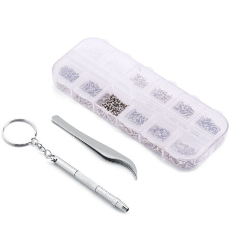 Kit de Réparation Lunettes Montres avec Tournevis et Pince à Vis en Acier Inoxydable