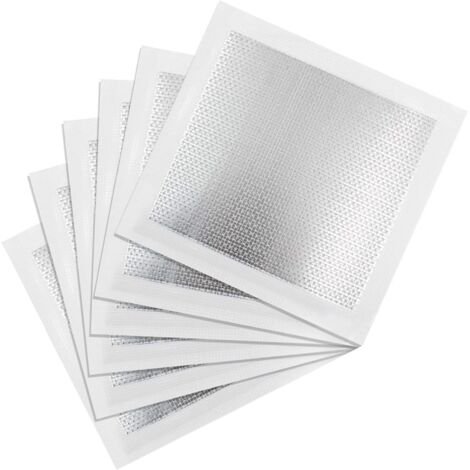 Kit de réparation murale en aluminium autocollant, 6 plaques 20x20 cm pour fissures plâtre