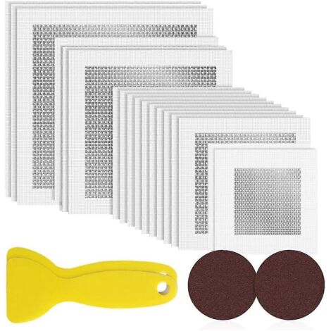 Kit de réparation murale en enduit de plâtre en fibre d'aluminium (18 pièces, 2/4/6/8 pouces)