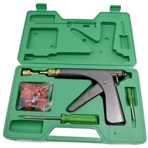 Kit de Réparation Pneu Voiture Moto Vélo Auto avec Bouchon d'Aspirateur pour Garage