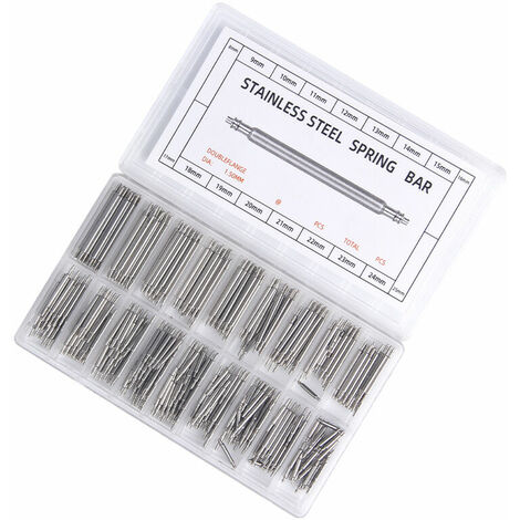 Kit de Réparation pour Bracelet de Montre Acier Inoxydable 360pcs 8mm - 25mm Fonepro (Argent)，HANBING