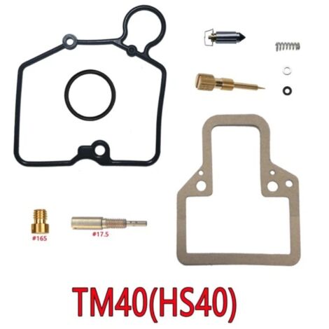 Kit de réparation pour carburateur Mikuni TM40 – Pièces de rechange compatibles avec carburateurs à pompe, kit complet avec joints, membranes, aiguilles et vis-lsw