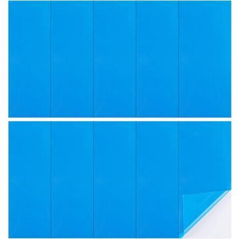Kit de réparation pour piscines en PVC, 10 feuilles de 25 x 10 cm, rustines autocollantes pour kayaks, bateaux pneumatiques et matelas à eau