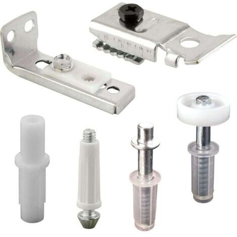 Kit de réparation pour porte pliante - comprend les supports supérieurs et inférieurs, les goupilles supérieures et inférieures et les rouleaux de guidage - convient aux portes de 1 à 1,4 pouce d'épai