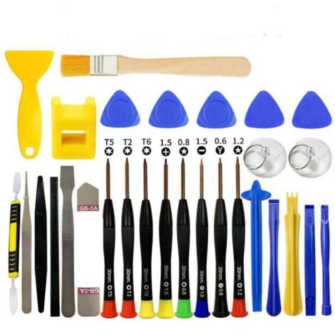 Kit de Réparation Professionnel 30 pièces avec Tournevis Magnétiques en Alliage S2 pour Smartphones Tablettes Montres et Lunettes