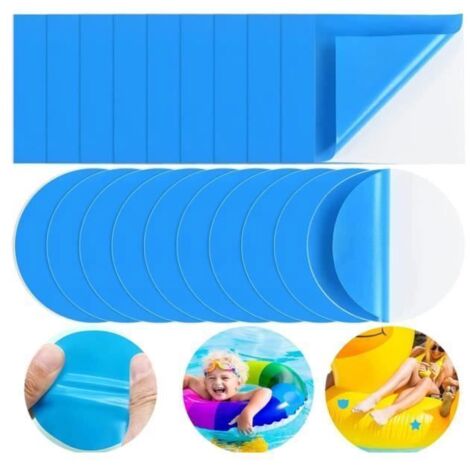 Kit de Réparation - Sans Marque - Lot de 20 Patchs - Blanc - Réparation Liner Piscine - Spa Gonflable Étiquette