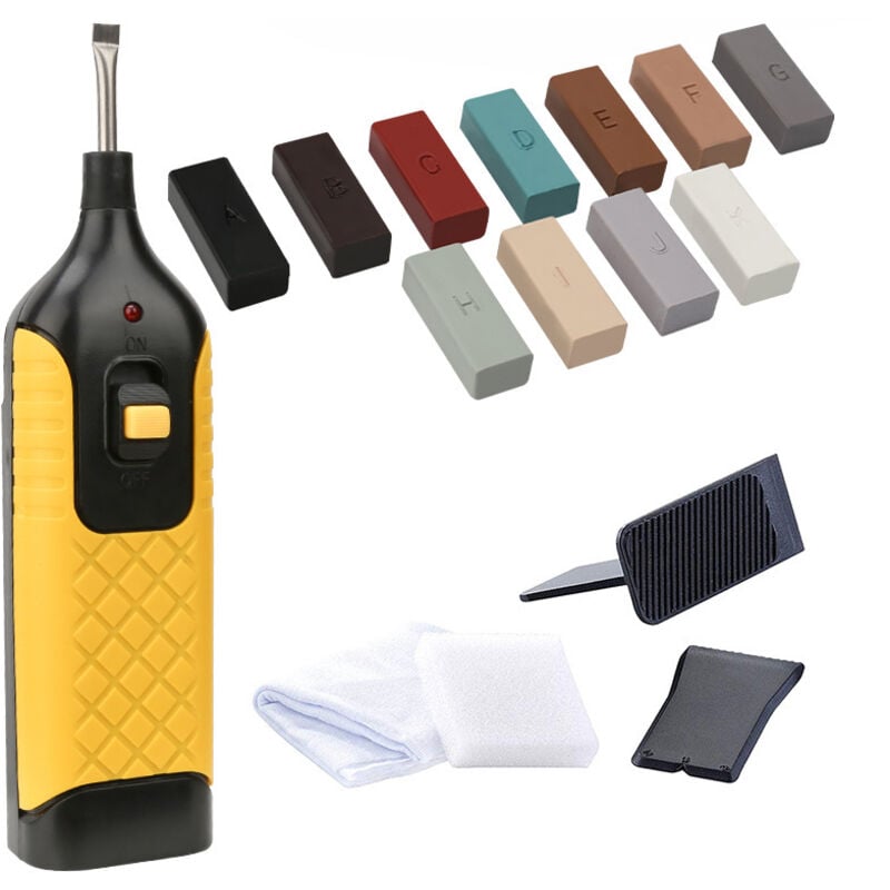 Einfeben - Kit de réparation stratifié et carrelage 17 pièces - 11 couleurs. Kit de réparation pour carreaux et surfaces en bois, kit de réparation