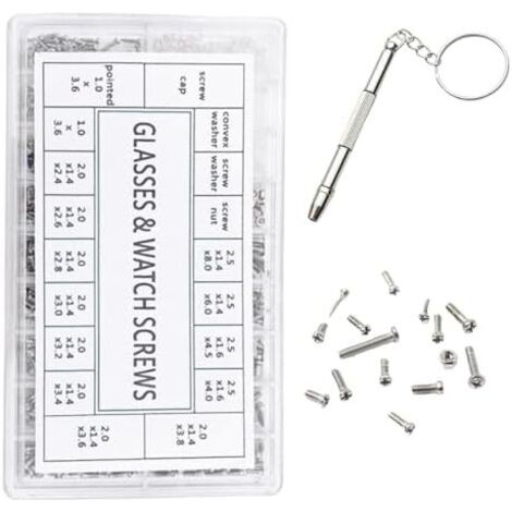 Kit de réparation tournevis lunettes, outil verres montre  Vis portables d'écrous pour lunettes - Tournevis ensembles clés