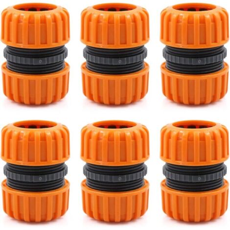 Kit de Réparation Tuyau Arrosage 19 mm 6 Pièces Sans Outil Raccordement Rapide Jaune