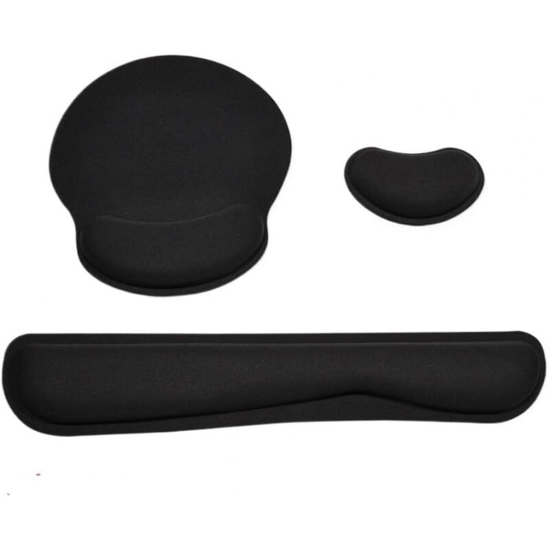 Kit de repose-poignet pour clavier, tapis de souris ergonomique avec repose-poignet antidérapant, tapis de souris en mousse à mémoire de forme pour
